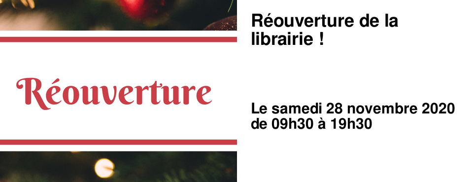 R�ouverture de la librairie !